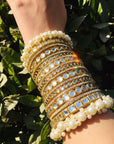 Divya Kundan & Pearl Bangles - 3 colours