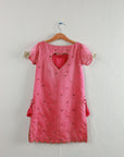 Dolly Heart Puff Sleeves - Fuchsia Pink