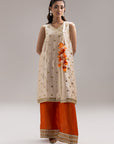 Maisa - Beige & Rust Orange
