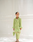 Mini Poppy Blazer Set - Kiwi Green