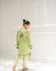Mini Poppy Blazer Set - Kiwi Green