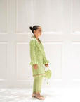 Mini Poppy Blazer Set - Kiwi Green