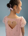 Dolly Heart Puff Sleeves - Baby Pink
