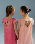 Dolly Heart Puff Sleeves - Baby Pink