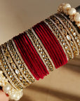 Divya Kundan & Pearl Bangles - 3 colours