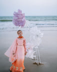 Clementine Ombré & Gold Luxury Sparkle Lengha w PomPom Blouse