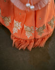 Clementine Ombré & Gold Luxury Sparkle Lengha w PomPom Blouse