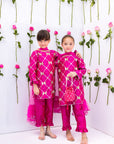 Emira 3D Bow Kamiz & Pant - Hot Pink
