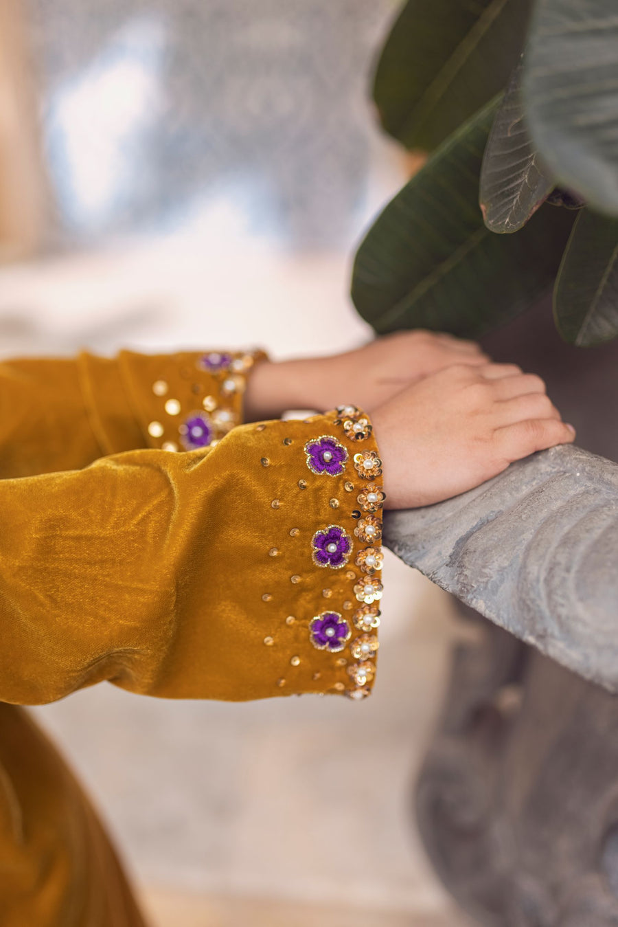 KIARA – Mustard & Royal Purple Set