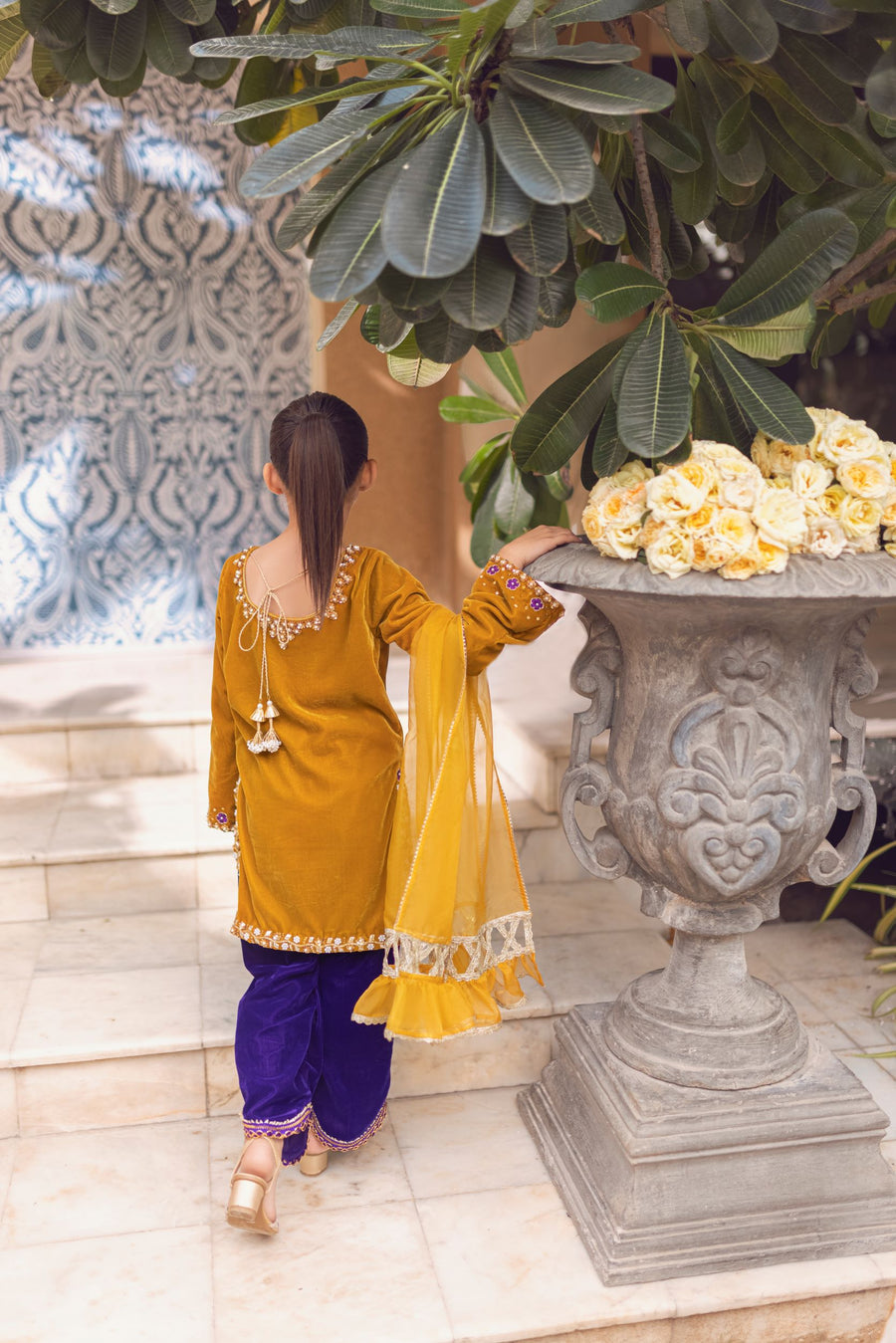 KIARA – Mustard & Royal Purple Set