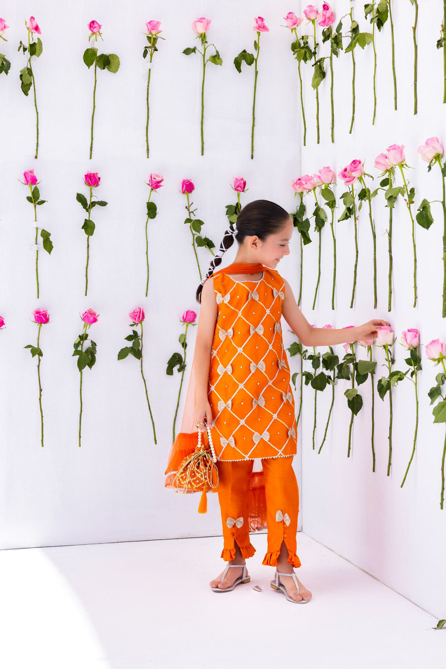 Emira Bows - Orange Blossom