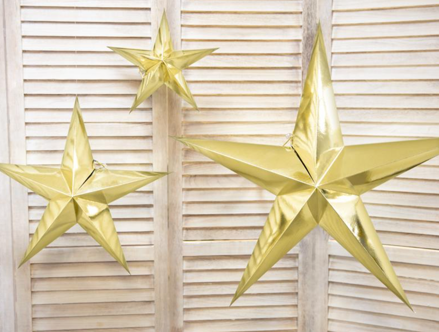 Gold Paper Stars