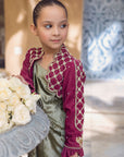 MIA Gown & Bolero - Sage & Kashmiri Chai Pink Velvet Set