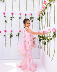 Emira Bows Gharara - Blush Pink