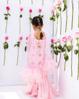 Emira Bows Gharara - Blush Pink